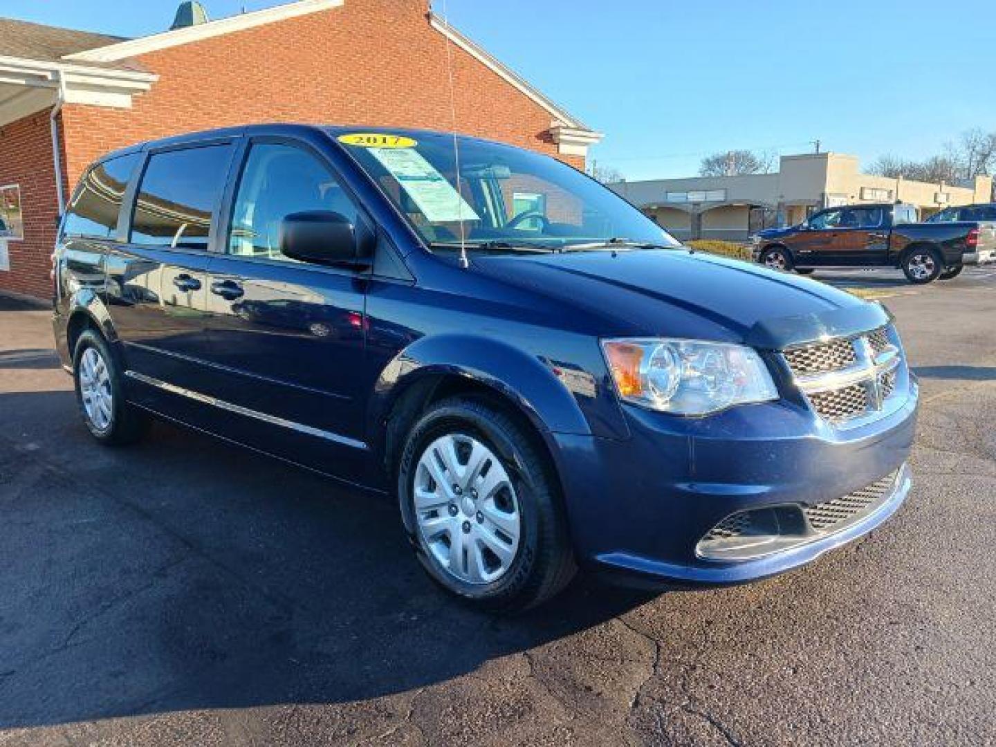 2017 Contusion Blue Pearl Coat Dodge Grand Caravan SE (2C4RDGBG6HR) with an 3.6L V6 DOHC 24V engine, 6-Speed Automatic transmission, located at 880 E. National Road, Vandalia, OH, 45377, (937) 908-9800, 39.892189, -84.181015 - Photo#0