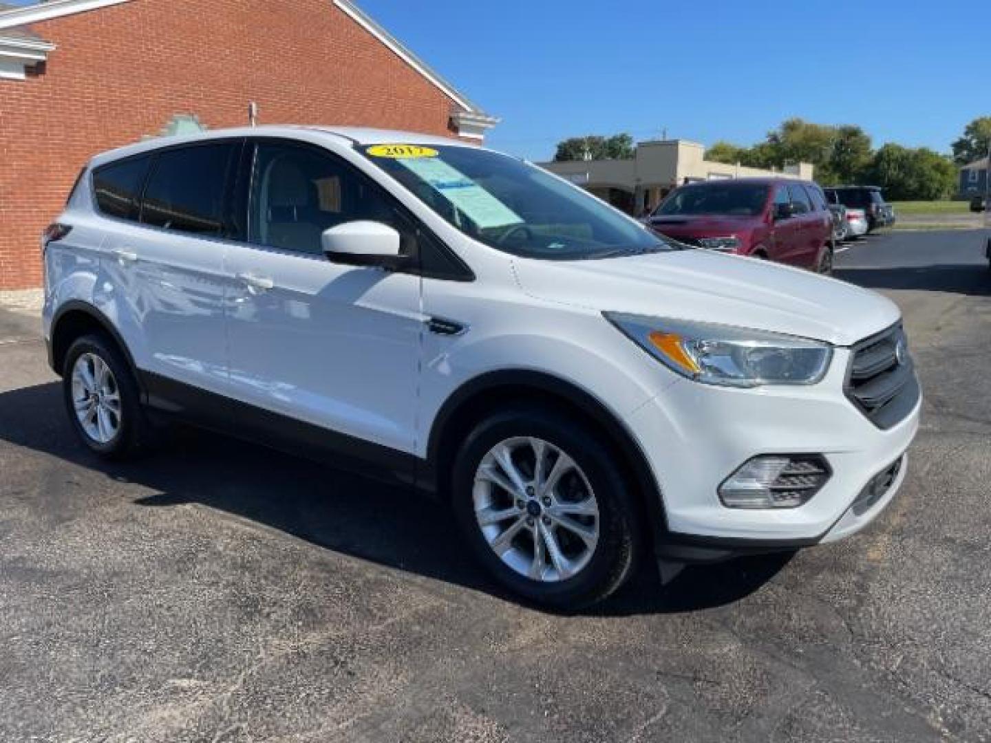 2017 White Platinum Tri-Coat Metallic Ford Escape SE FWD (1FMCU0GD1HU) with an 1.5L L4 DOHC 16V engine, 6-Speed Automatic transmission, located at 880 E. National Road, Vandalia, OH, 45377, (937) 908-9800, 39.892189, -84.181015 - Photo#0