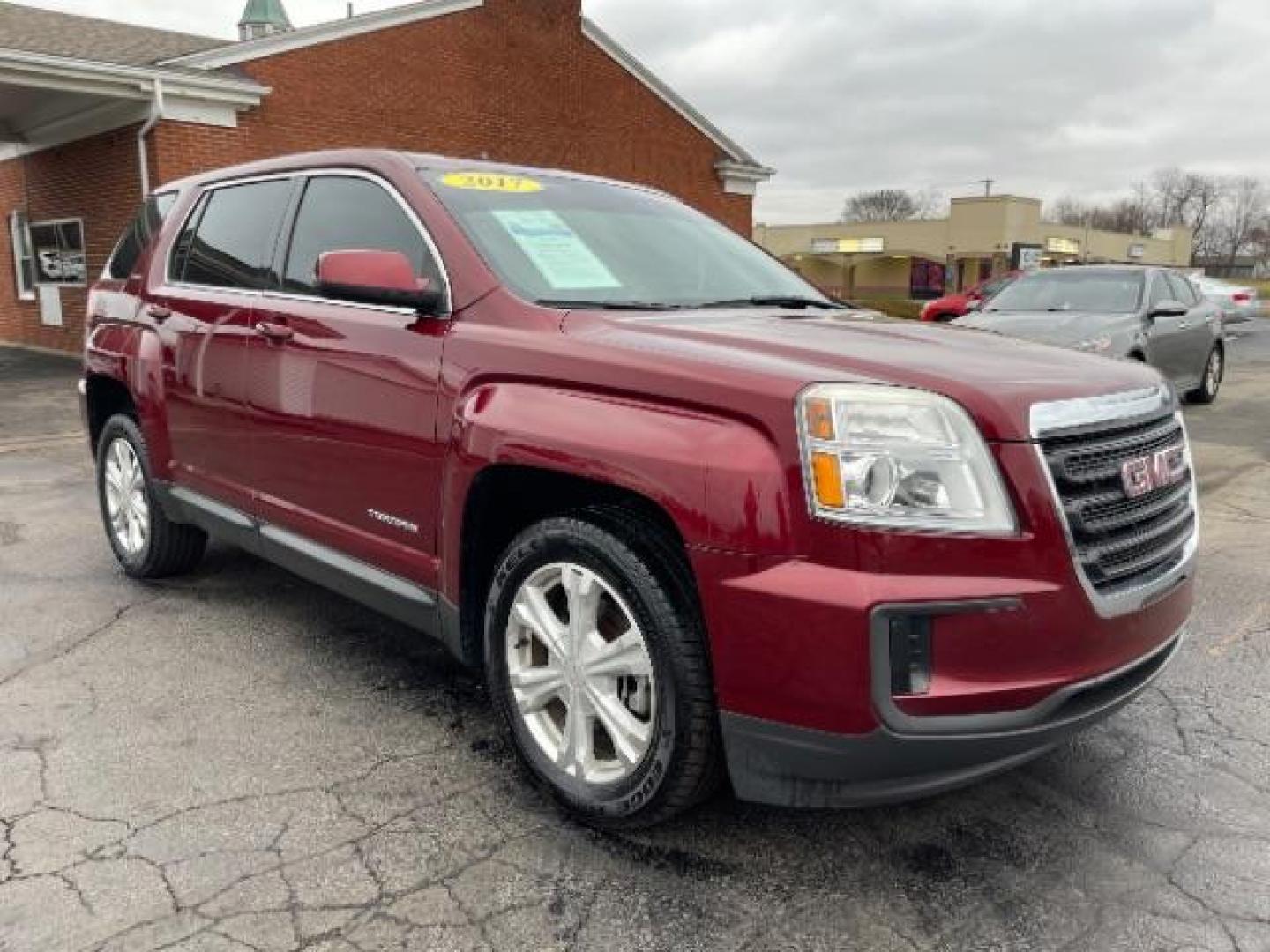 2017 Crimson Red Tintcoat GMC Terrain SLE2 AWD (2GKFLSEKXH6) with an 2.4L L4 DOHC 16V engine, 6-Speed Automatic transmission, located at 1184 Kauffman Ave, Fairborn, OH, 45324, (937) 908-9800, 39.807365, -84.029114 - Photo#0