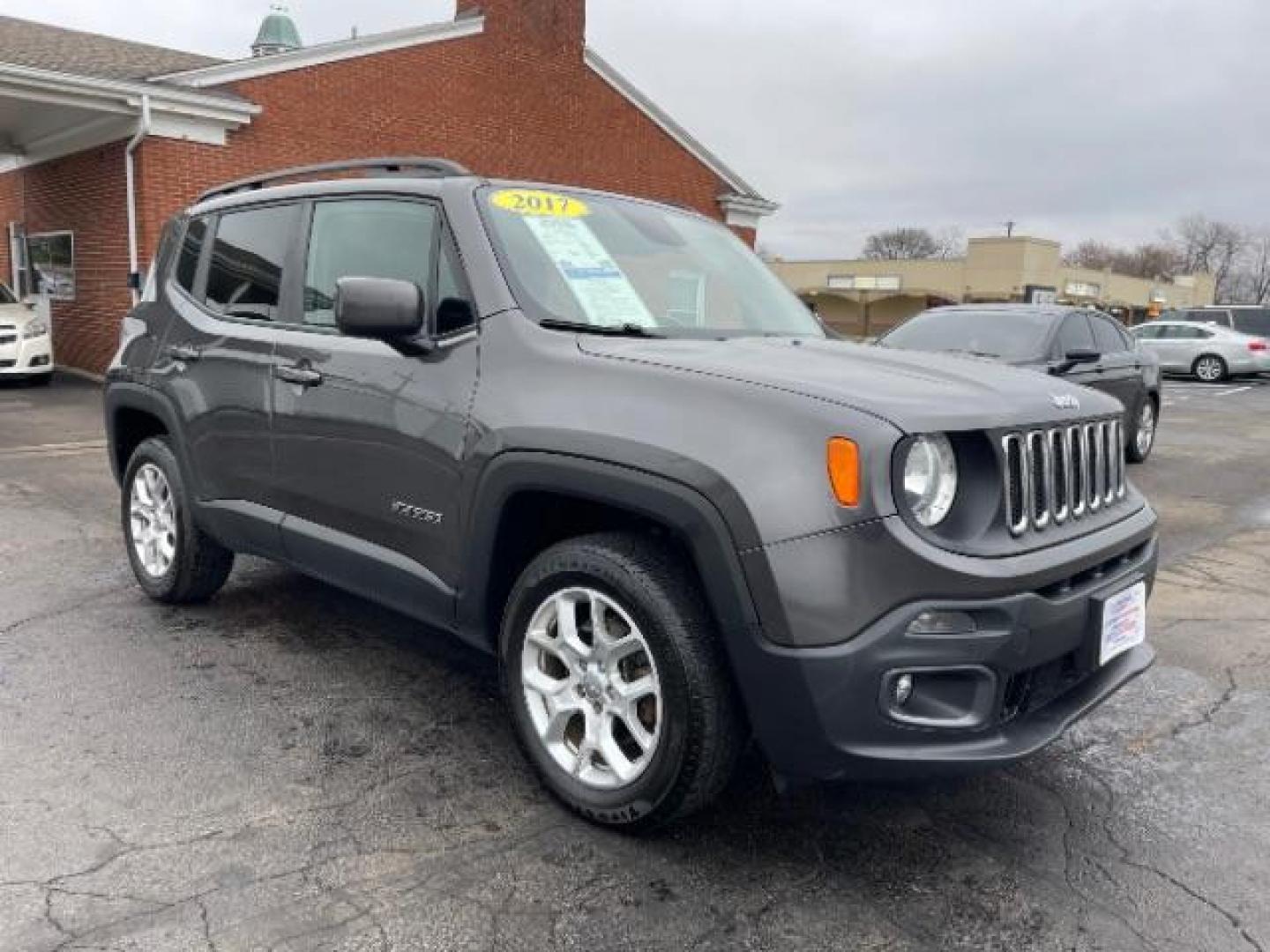 2017 Granite Crystal Metallic Clear Coat Jeep Renegade Latitude 4WD (ZACCJBBB6HP) with an 2.4L L4 DOHC 16V engine, 6-Speed Manual transmission, located at 1099 N County Rd 25A, OH, 45373, (937) 908-9800, 40.057079, -84.212883 - Photo#0