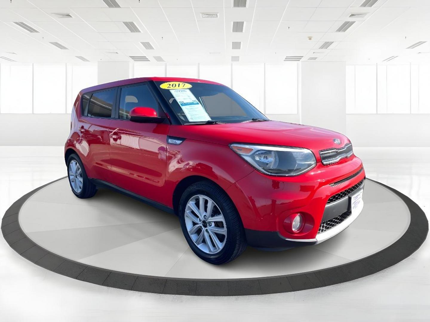 2017 Inferno Red Kia Soul + (KNDJP3A55H7) with an 2.0L L4 DOHC 16V engine, 6-Speed Automatic transmission, located at 1230 East Main St, Xenia, OH, 45385, (937) 908-9800, 39.687321, -83.910294 - Photo#0